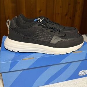 Hey Dude Men's Black and White Sneakers